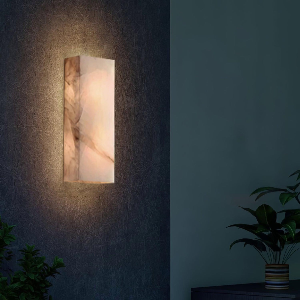 Eirivise aplique de pared minimalista de alabastro