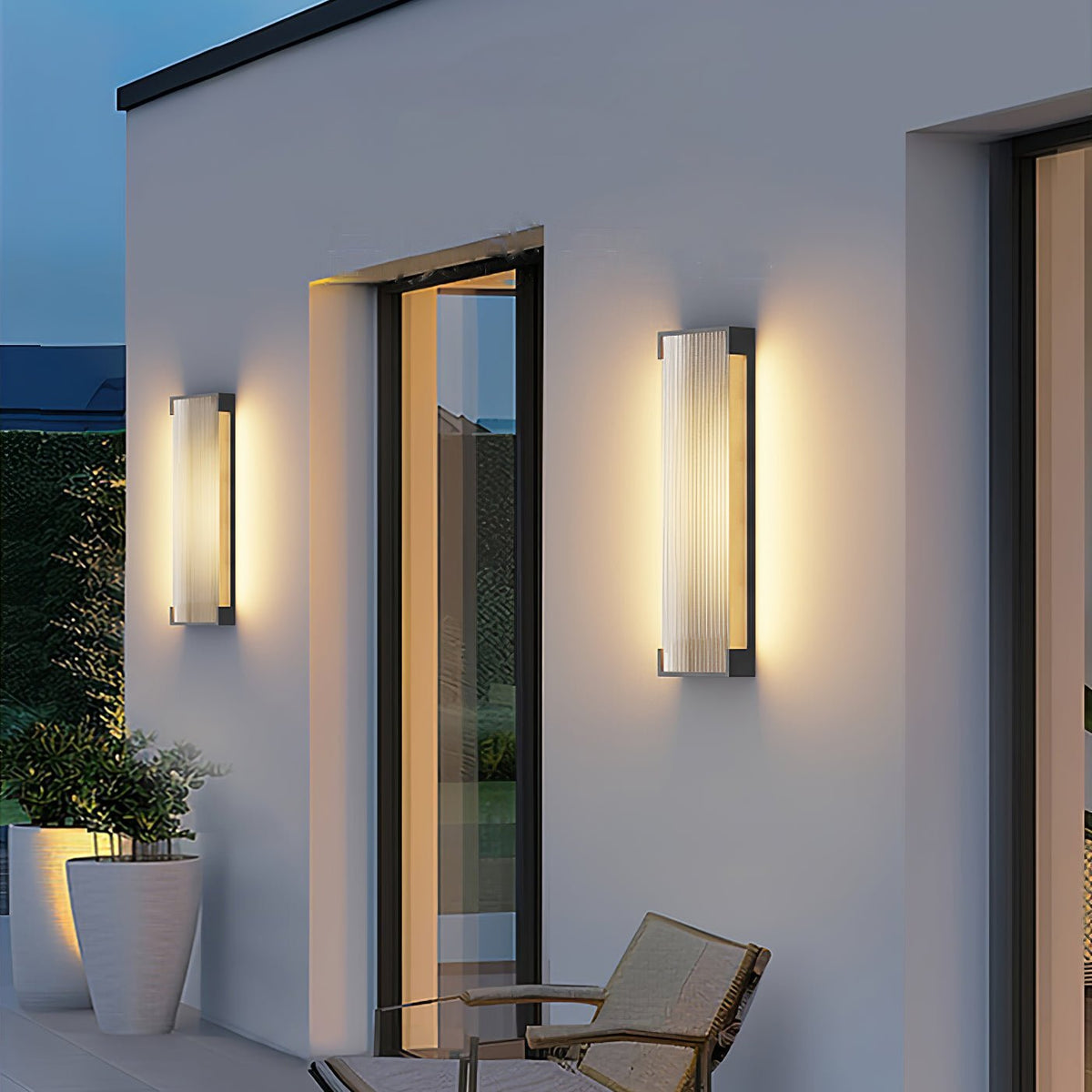 Elaerielle aplique de pared rectangular solar exterior único