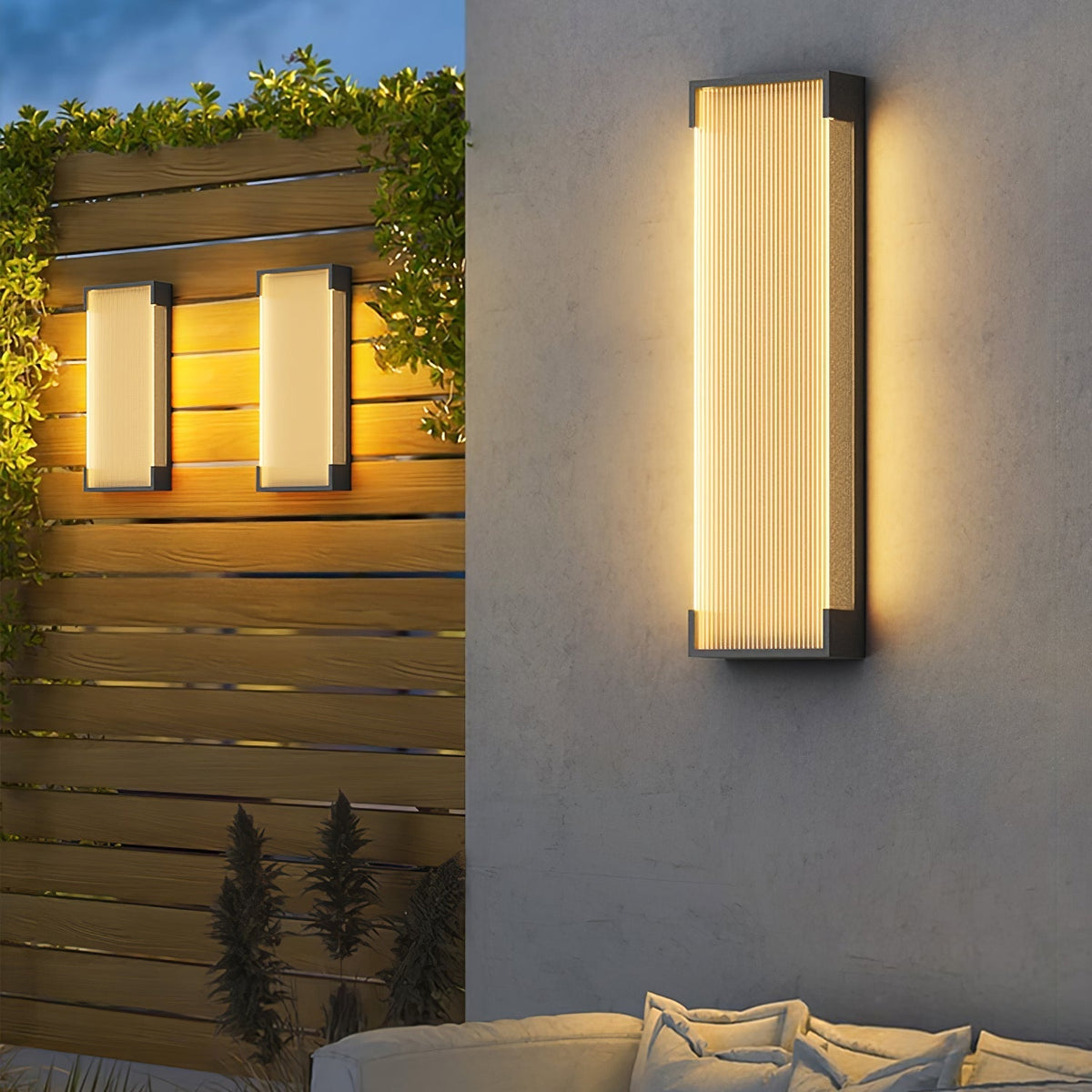Elaerielle aplique de pared rectangular solar exterior único
