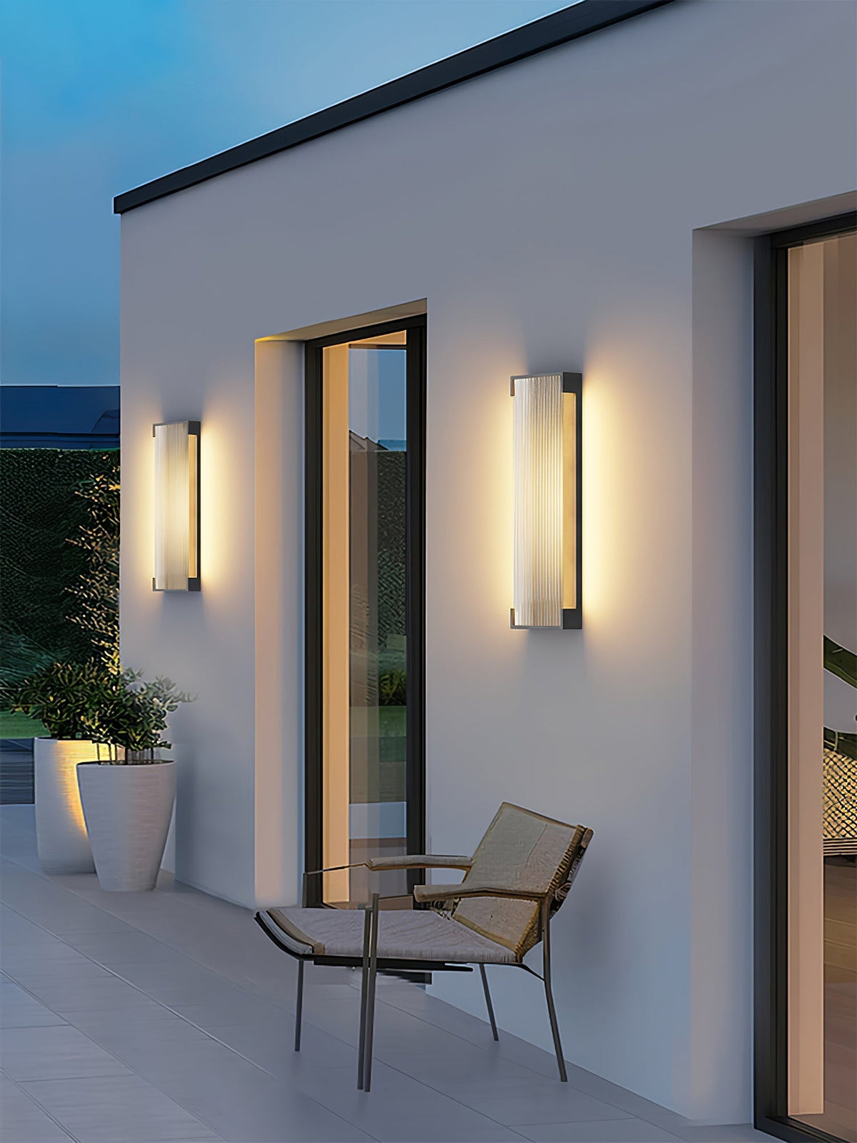 Elaerielle aplique de pared rectangular solar exterior único