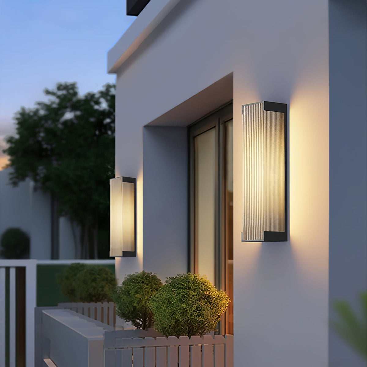 Elaerielle aplique de pared rectangular solar exterior único