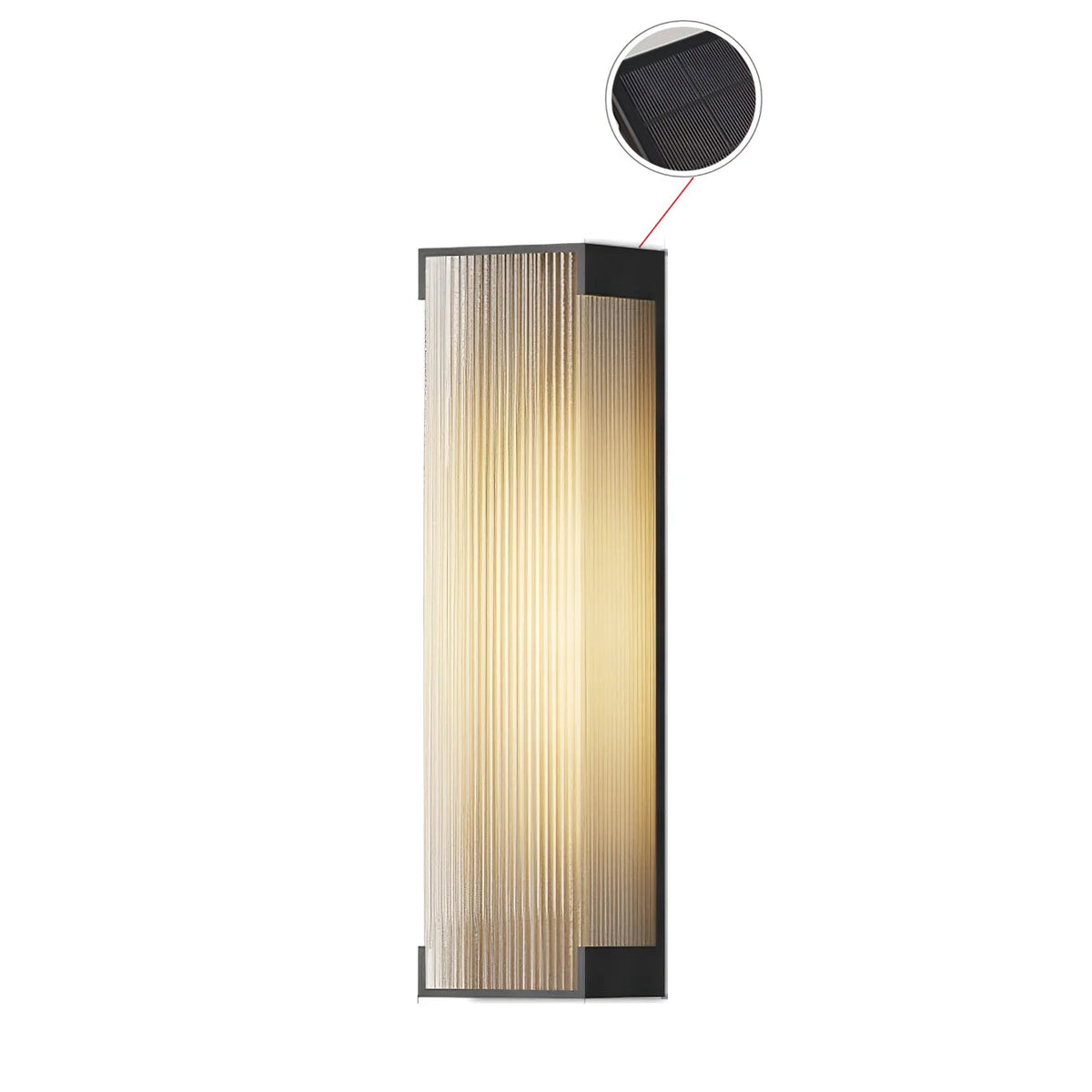 Elaerielle aplique de pared rectangular solar exterior único