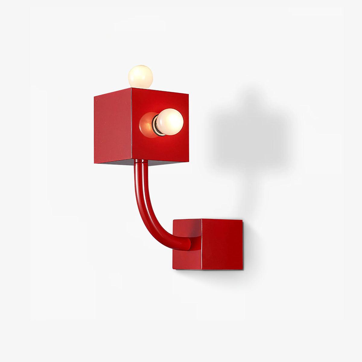 Brenna aplique de pared individual Creatividad Cubo rojo