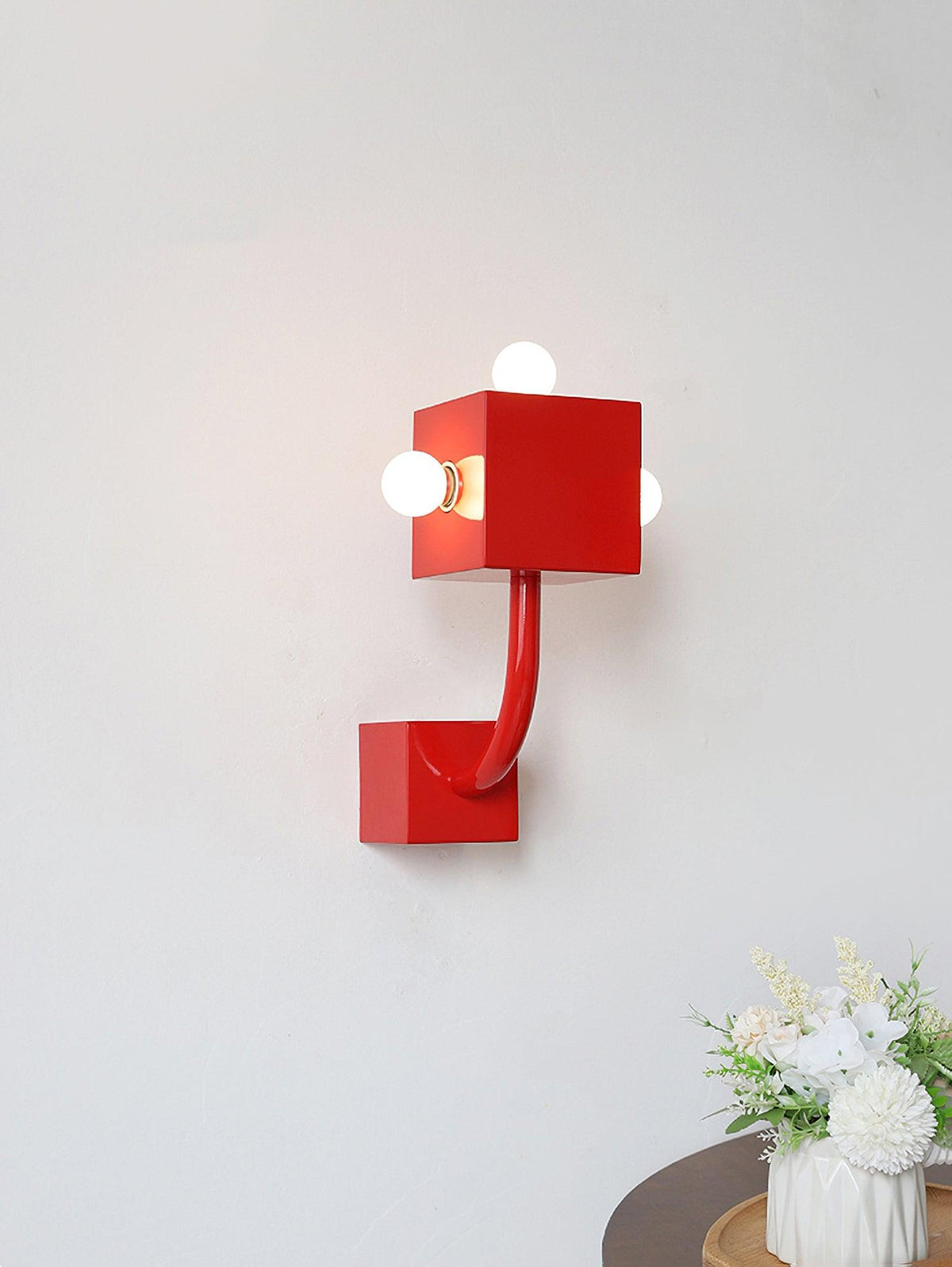 Brenna aplique de pared individual Creatividad Cubo rojo