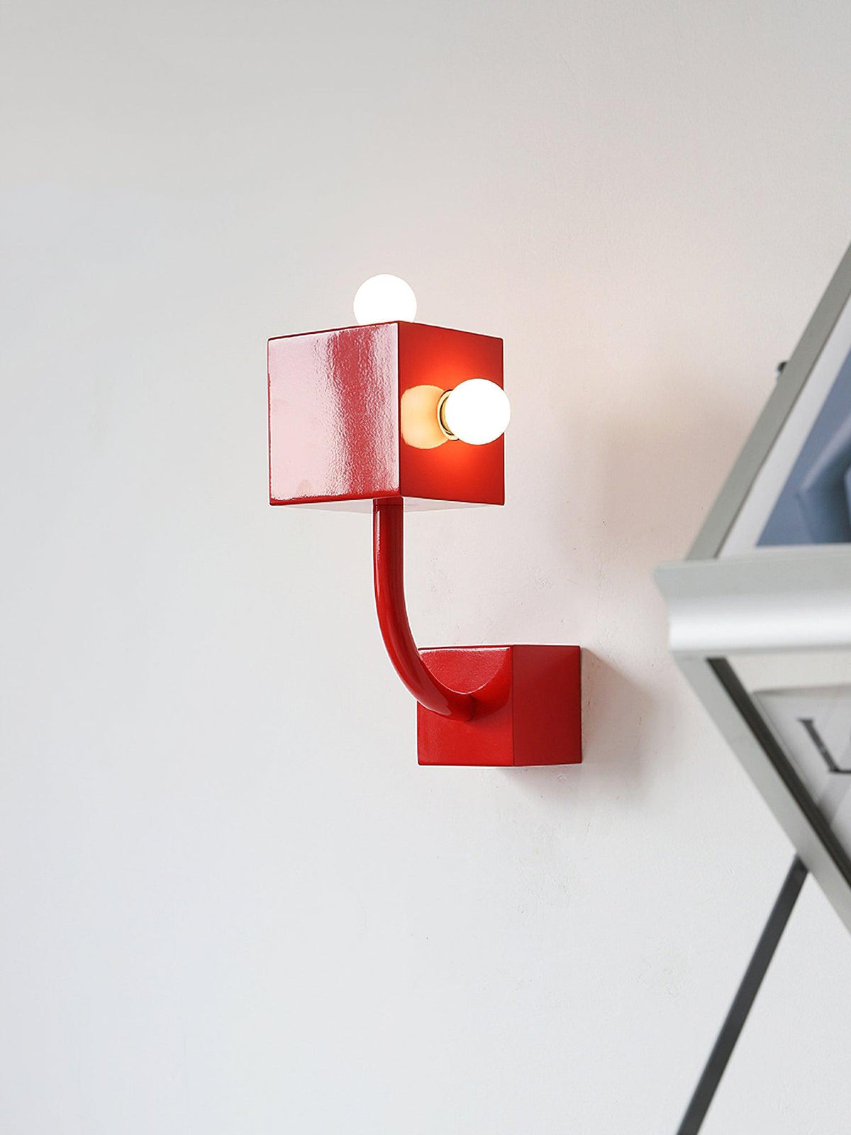 Brenna aplique de pared individual Creatividad Cubo rojo