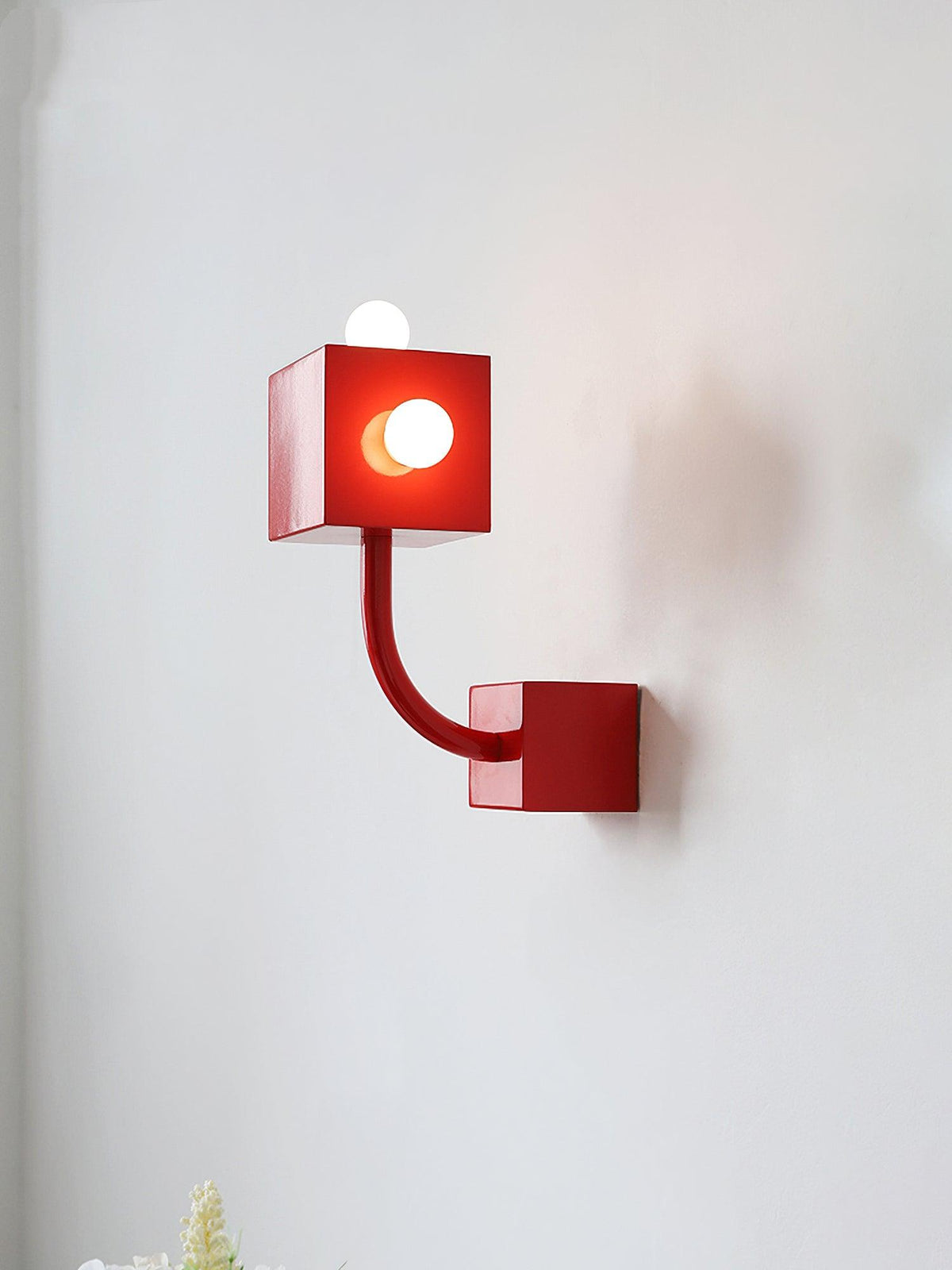 Brenna aplique de pared individual Creatividad Cubo rojo