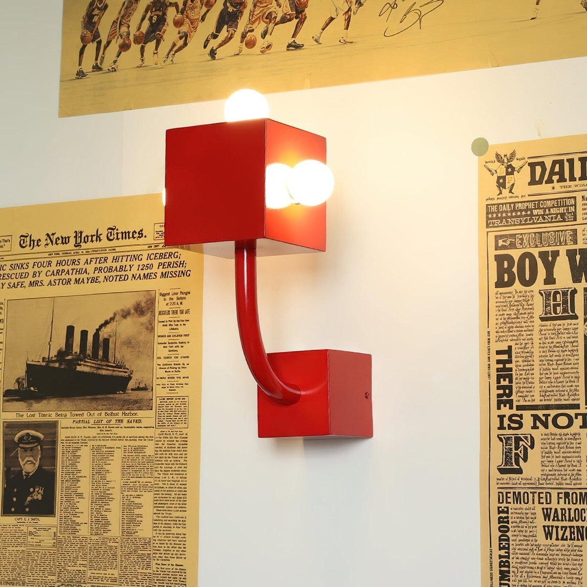 Axis aplique de pared rojo