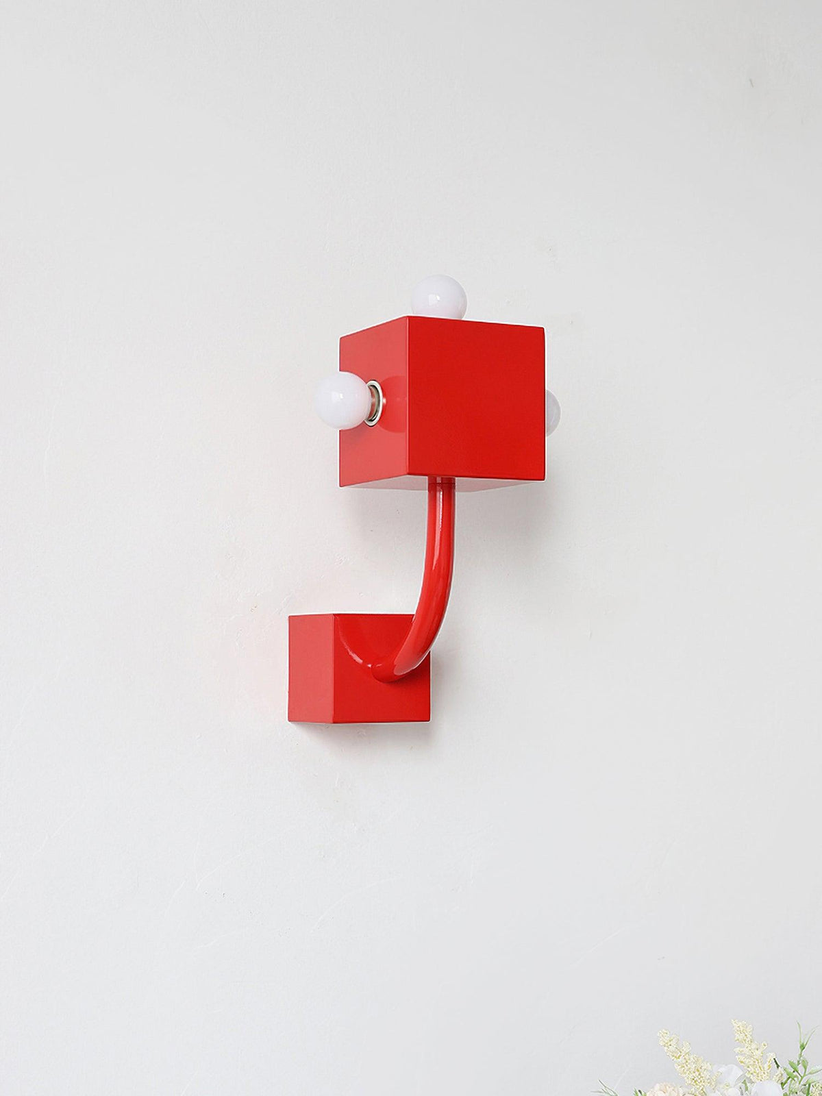 Brenna aplique de pared individual Creatividad Cubo rojo