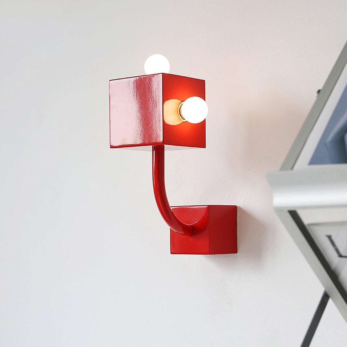 Brenna aplique de pared individual Creatividad Cubo rojo