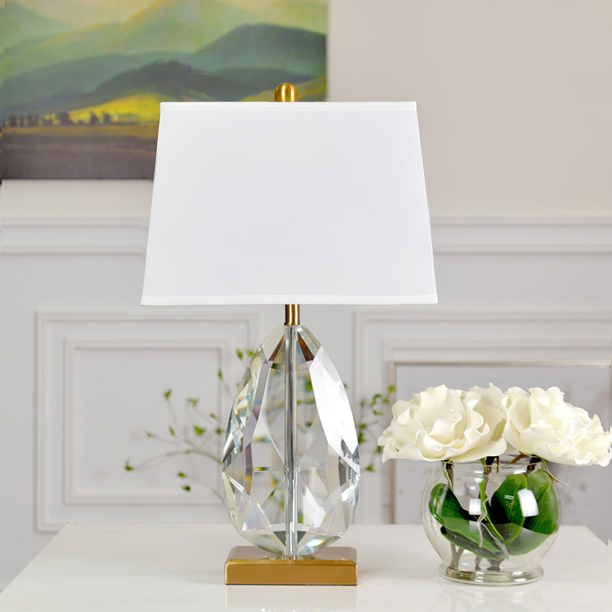 Ulliryre lámpara de mesa con cristal y escritorio