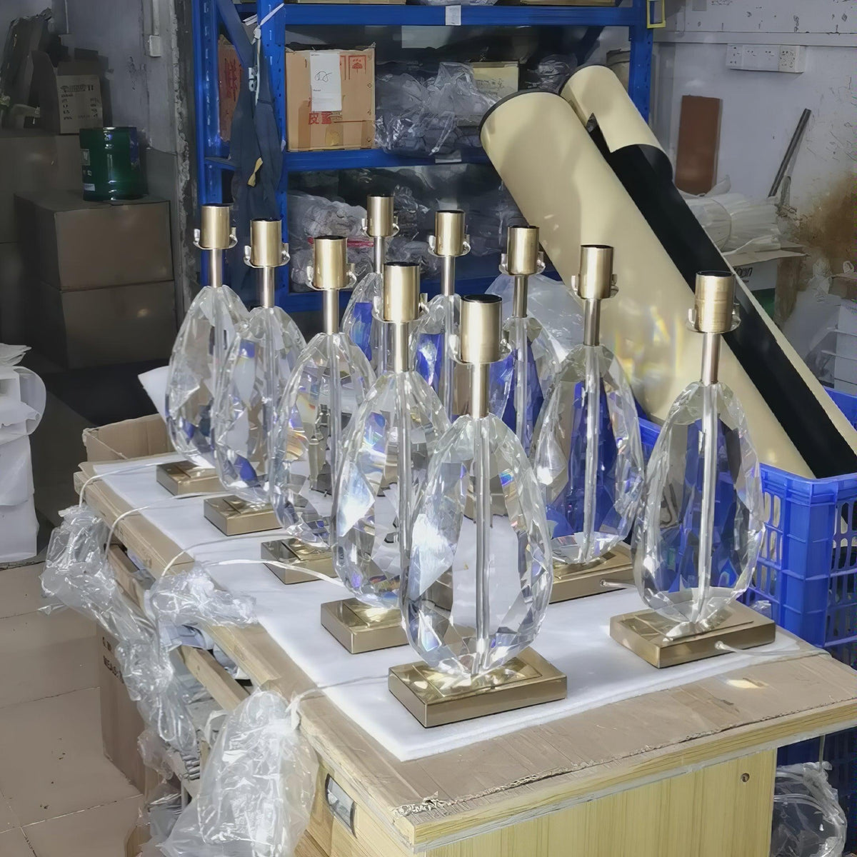 Ulliryre lámpara de mesa con cristal y escritorio