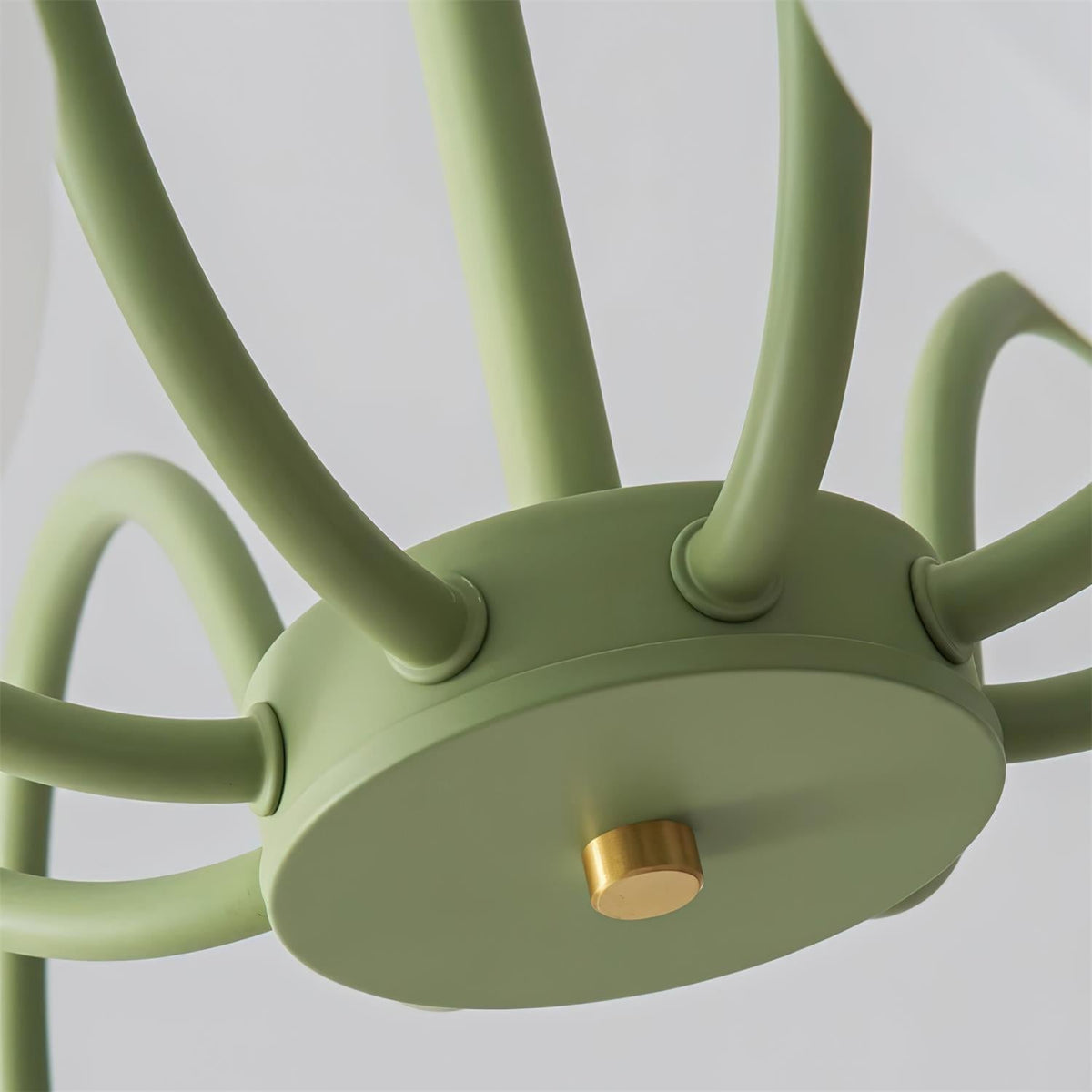 Velaaria lámpara de araña verde vidrio Ribeteado moderno 8-Light