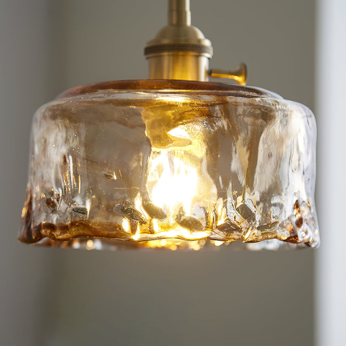 Velon lámpara colgante Vintage de vidrio ámbar