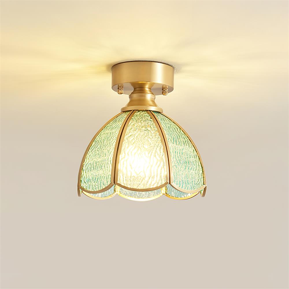 Nexo lámpara de techo Tiffany con pantalla de vidrio esmerilado estilo