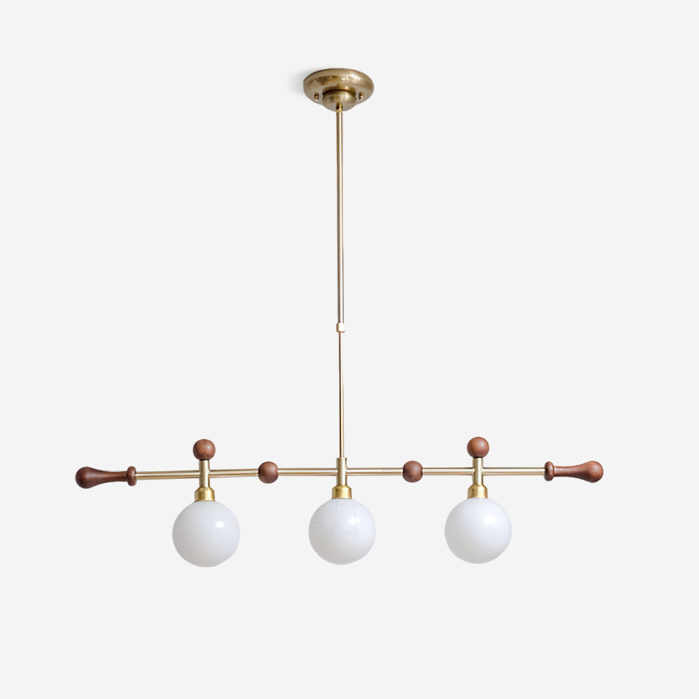 Lámpara de araña lineal con globo LED/incandescente para sala de comedor