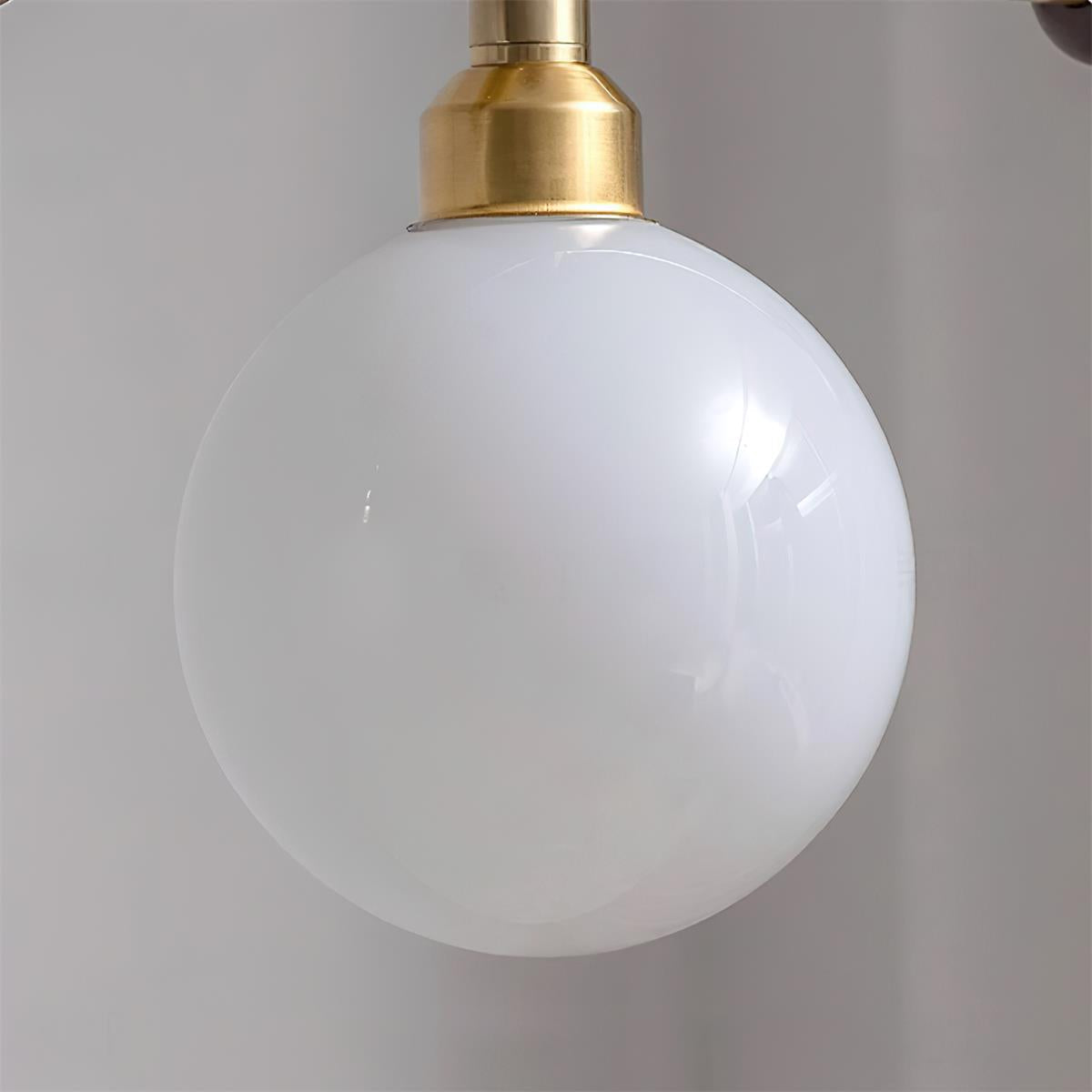 Lámpara de araña lineal con globo LED/incandescente para sala de comedor