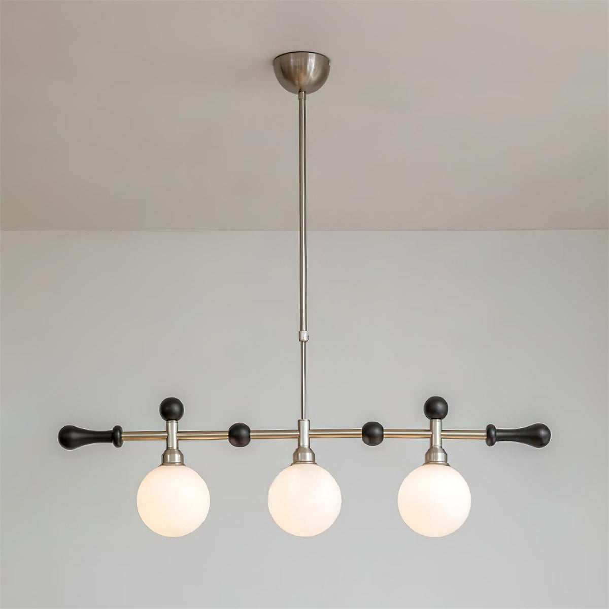Lámpara de araña lineal con globo LED/incandescente para sala de comedor