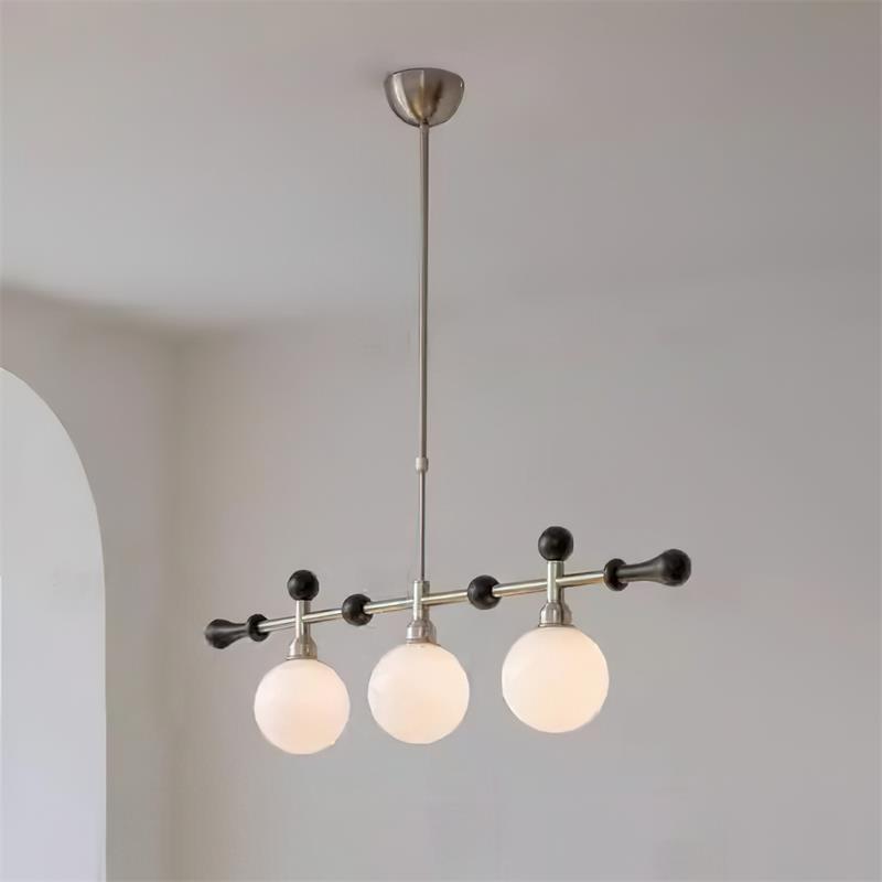 Lámpara de araña lineal con globo LED/incandescente para sala de comedor