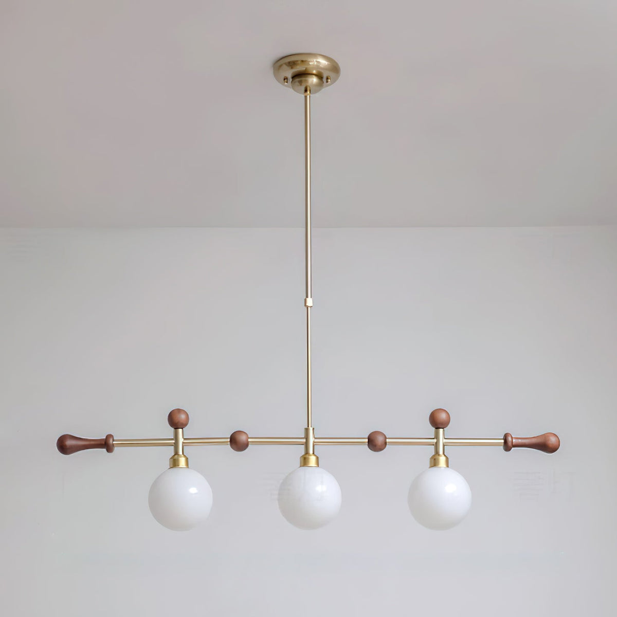 Lámpara de araña lineal con globo LED/incandescente para sala de comedor