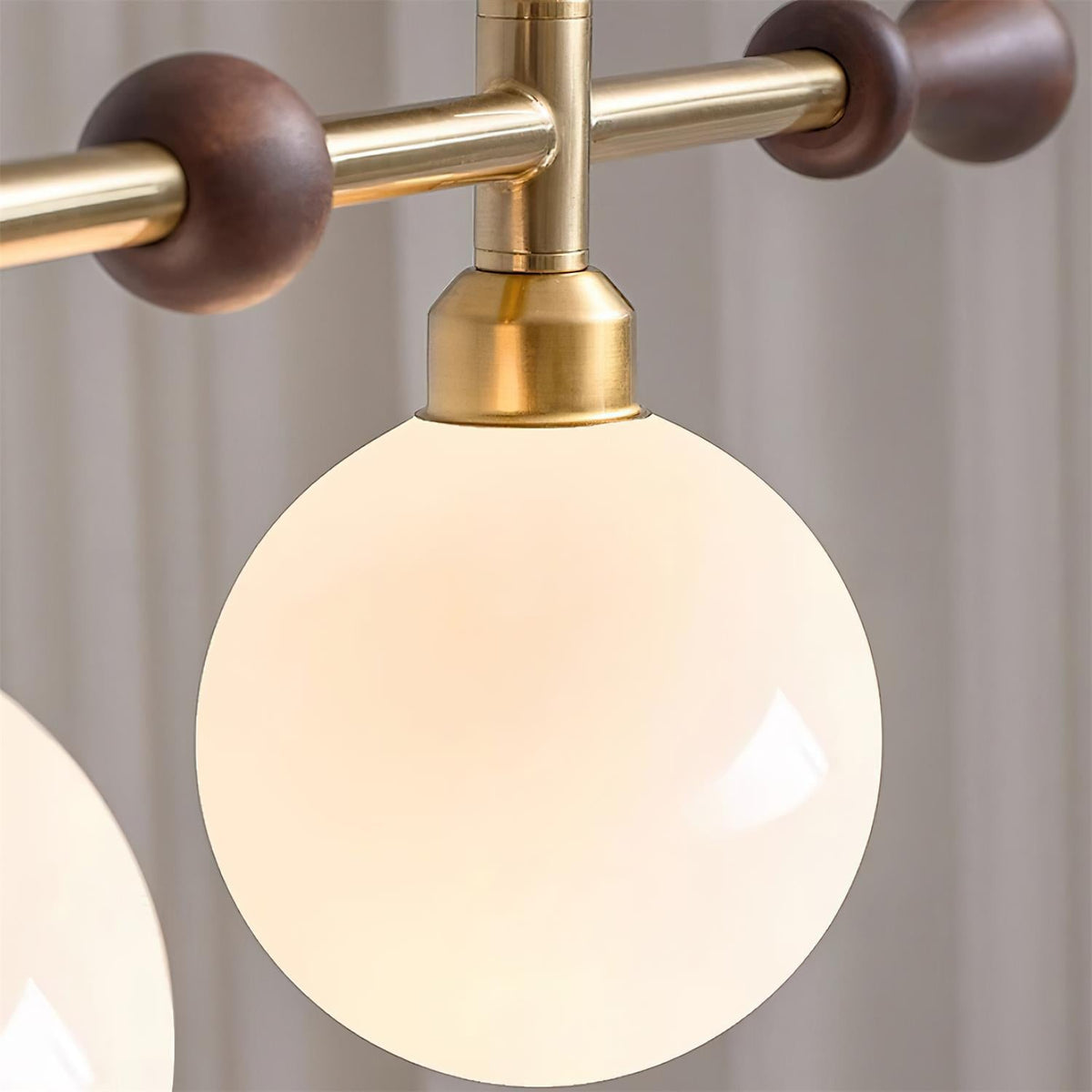 Lámpara de araña lineal con globo LED/incandescente para sala de comedor