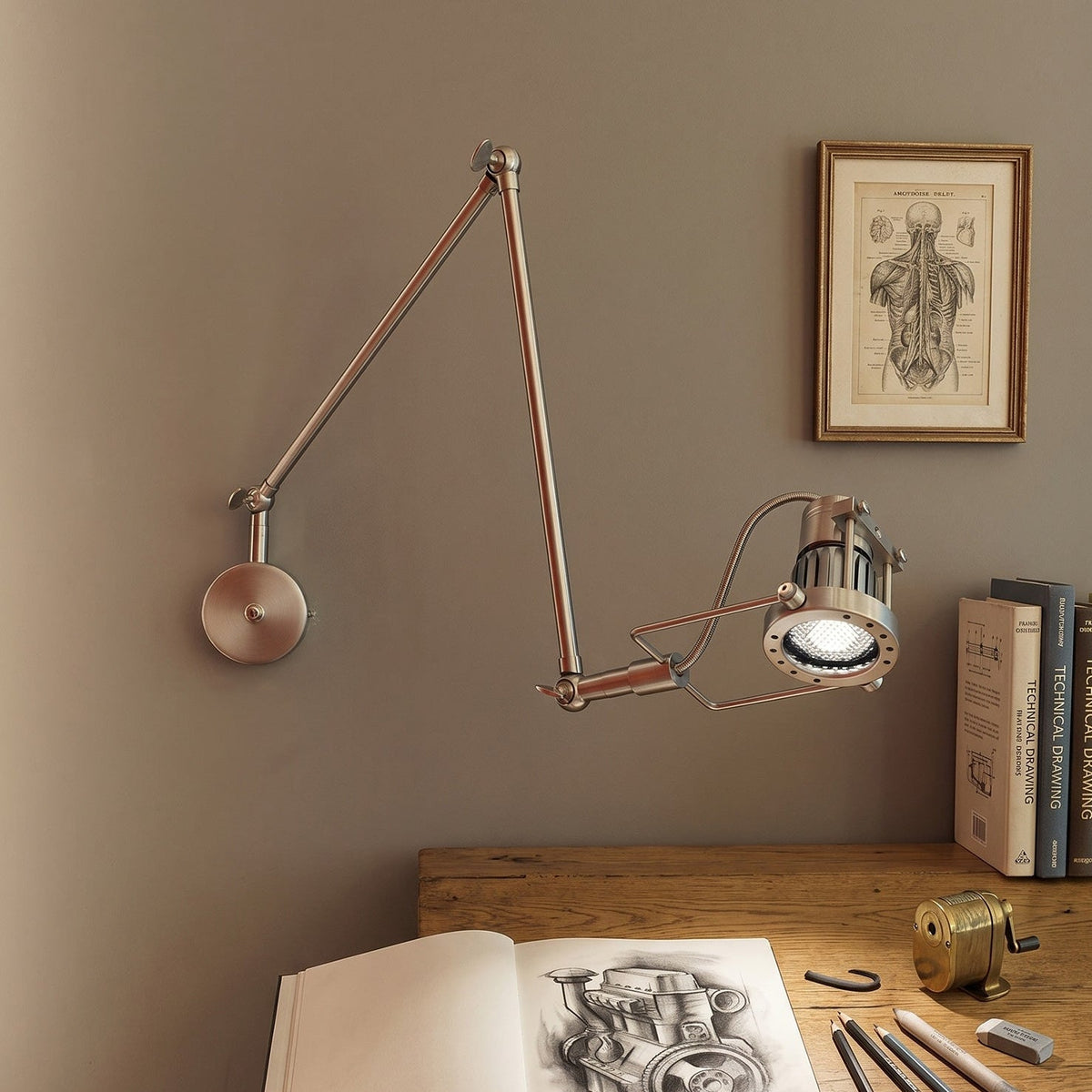 Reznor Brazo ajustable aplique de pared