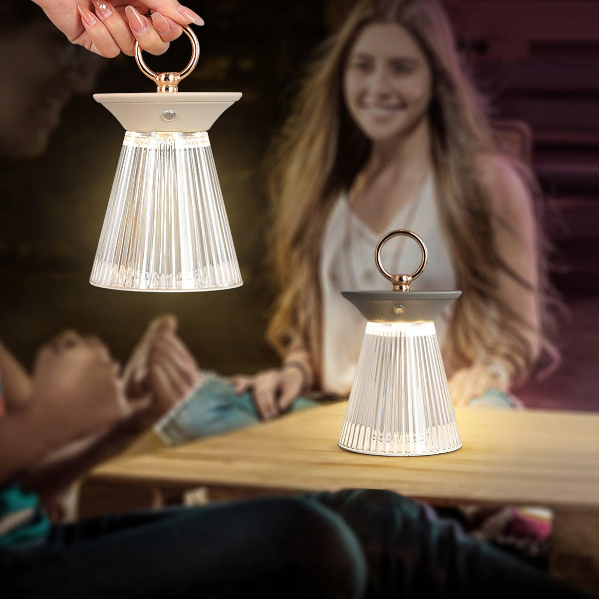Auran lámpara de mesa moderna opaca