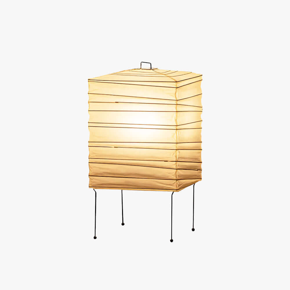 Ribbed lámpara de mesa con pantalla de papel