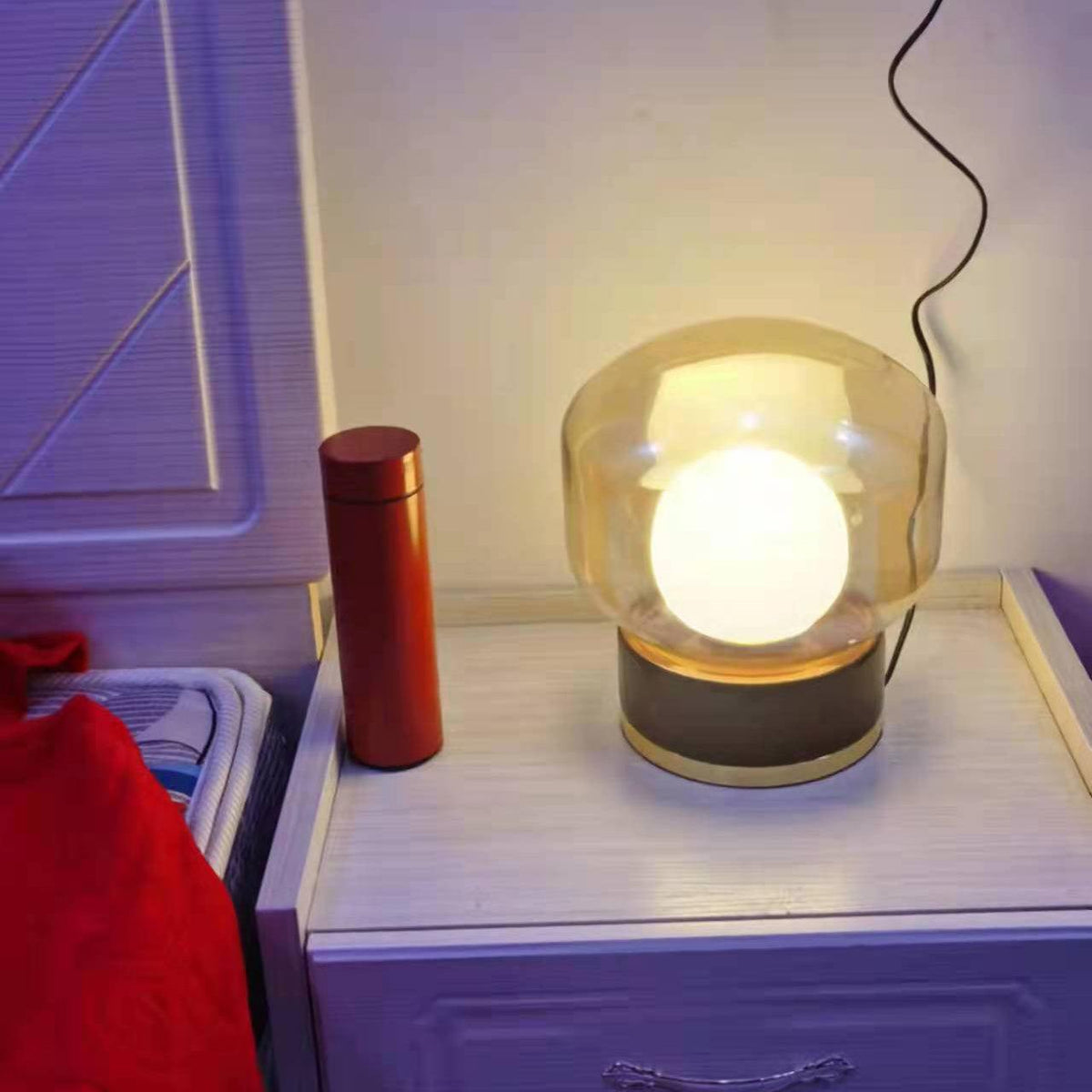 Brinox lámpara de mesa artística de madera