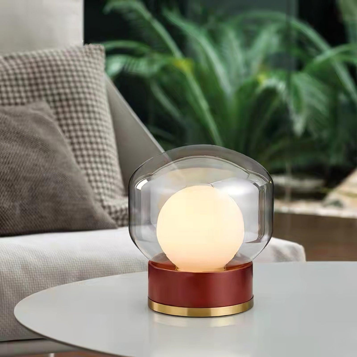 Brinox lámpara de mesa artística de madera