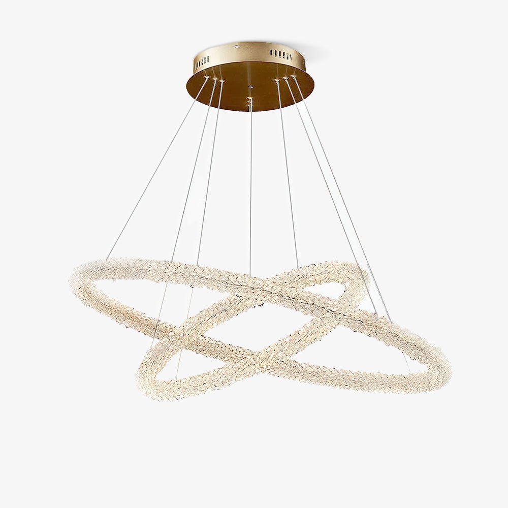 Seleira lámpara de araña Ring cristal LED