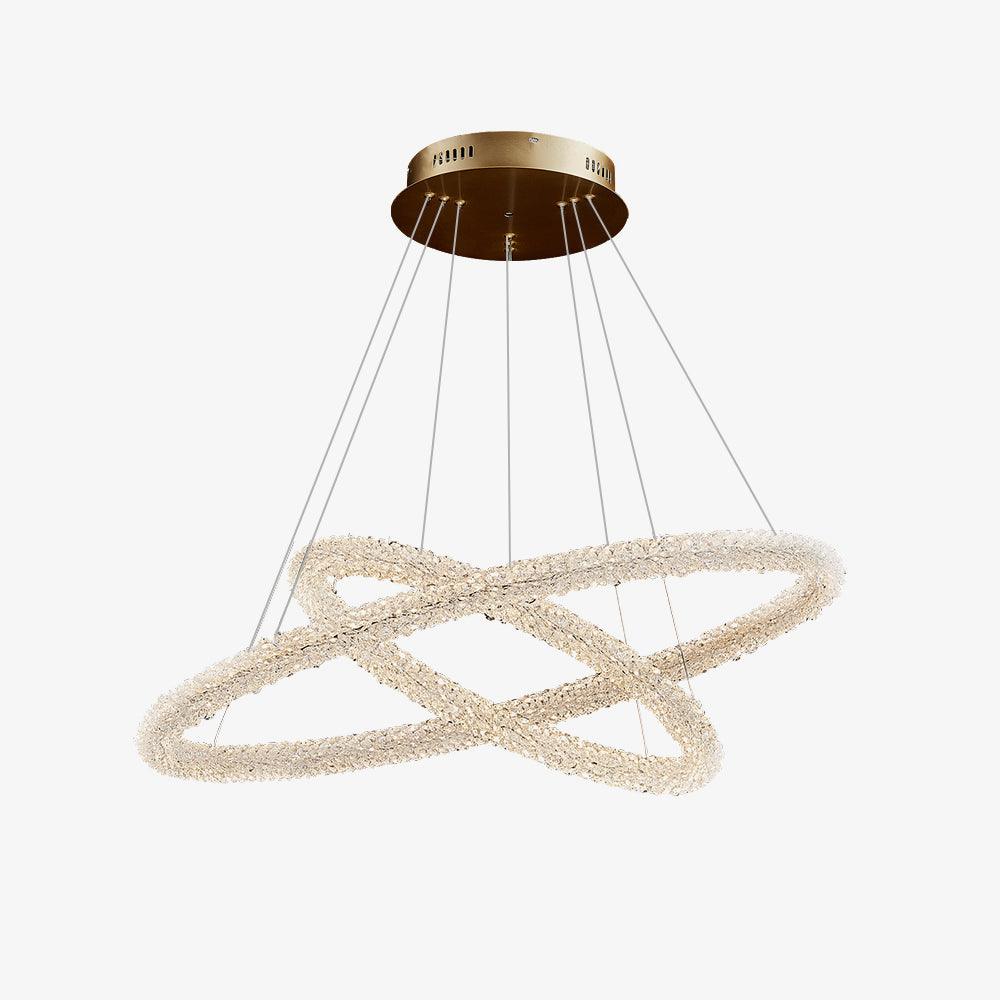 Seleira lámpara de araña Ring cristal LED