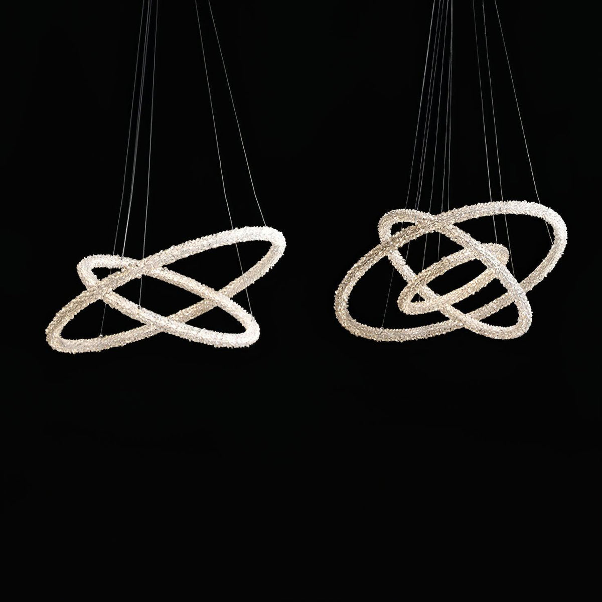 Seleira lámpara de araña Ring cristal LED