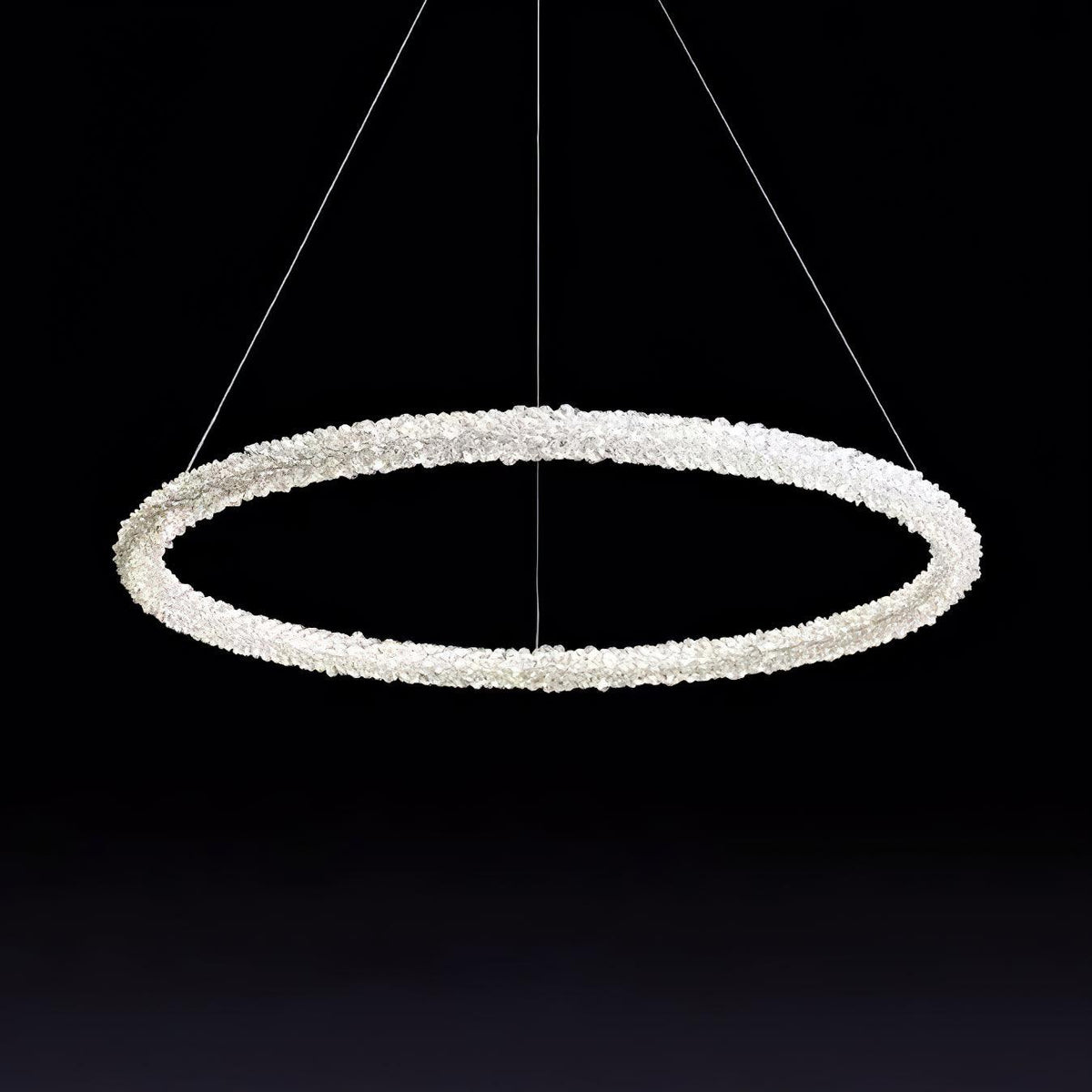 Seleira lámpara de araña Ring cristal LED