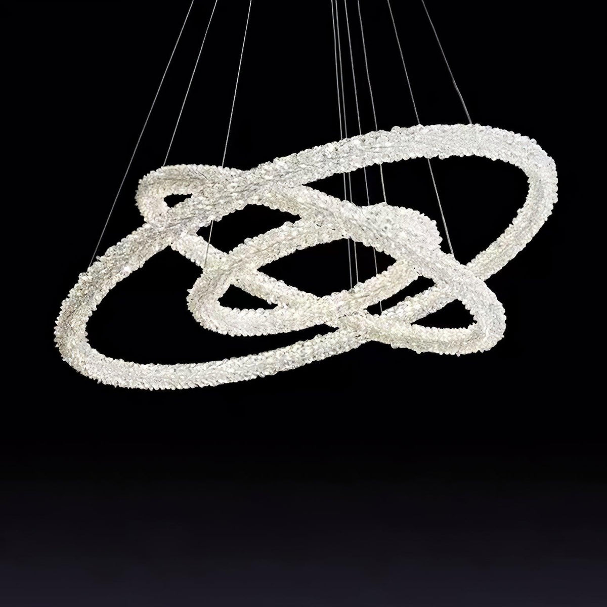 Seleira lámpara de araña Ring cristal LED