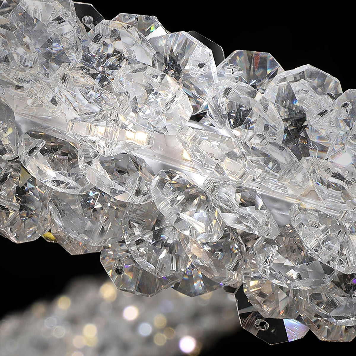 Seleira lámpara de araña Ring cristal LED