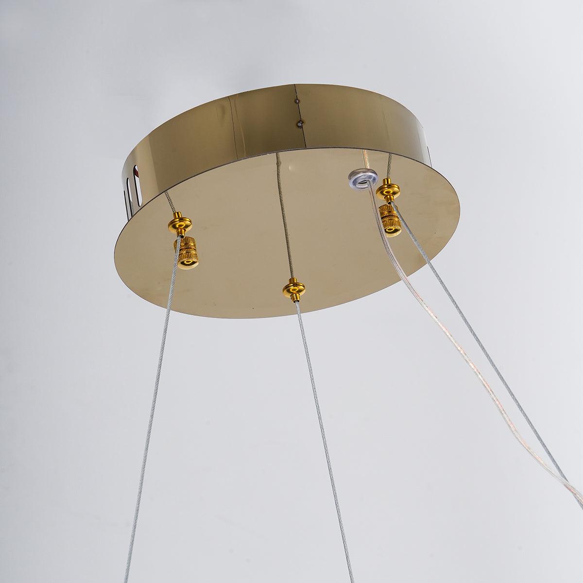 Seleira lámpara de araña Ring cristal LED