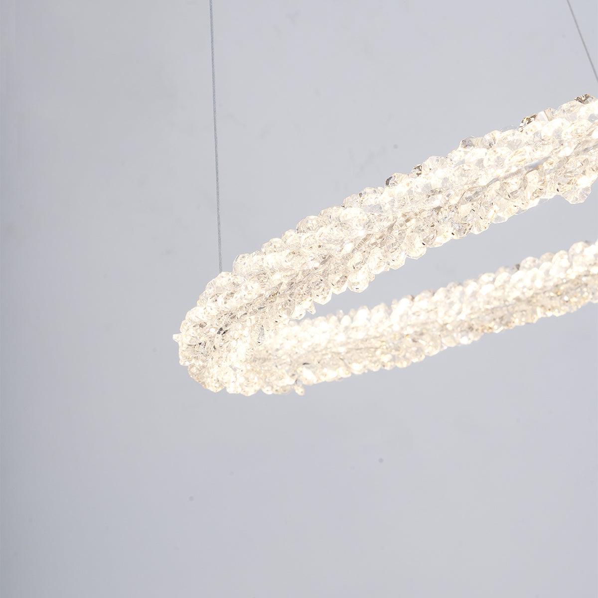 Seleira lámpara de araña Ring cristal LED