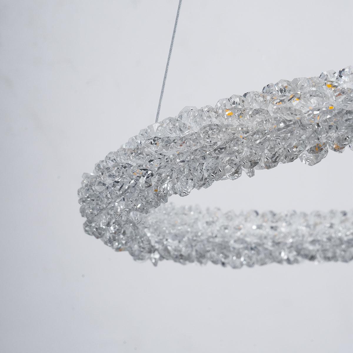 Seleira lámpara de araña Ring cristal LED