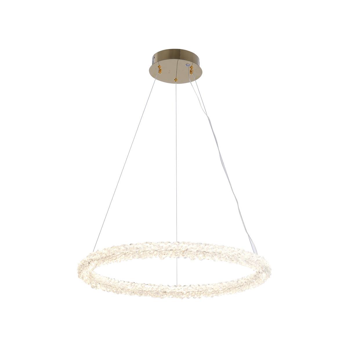 Seleira lámpara de araña Ring cristal LED