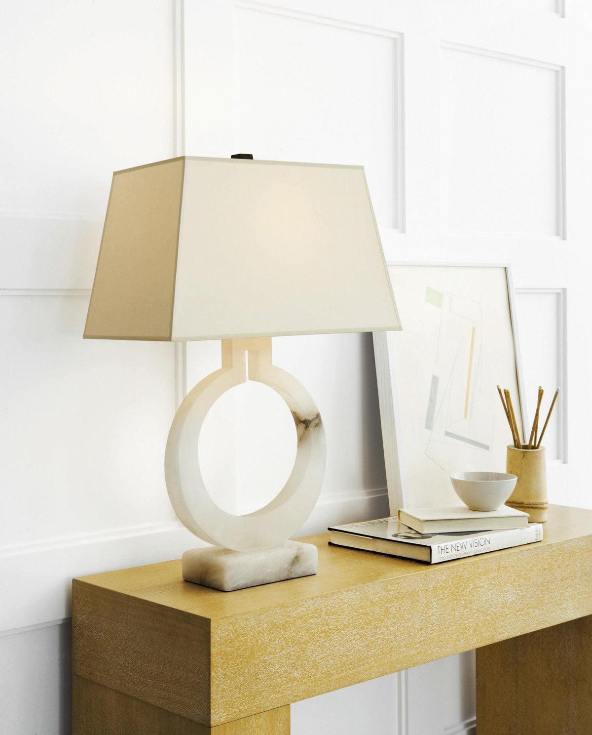 Vantor lámpara de mesa de tejido minimalista