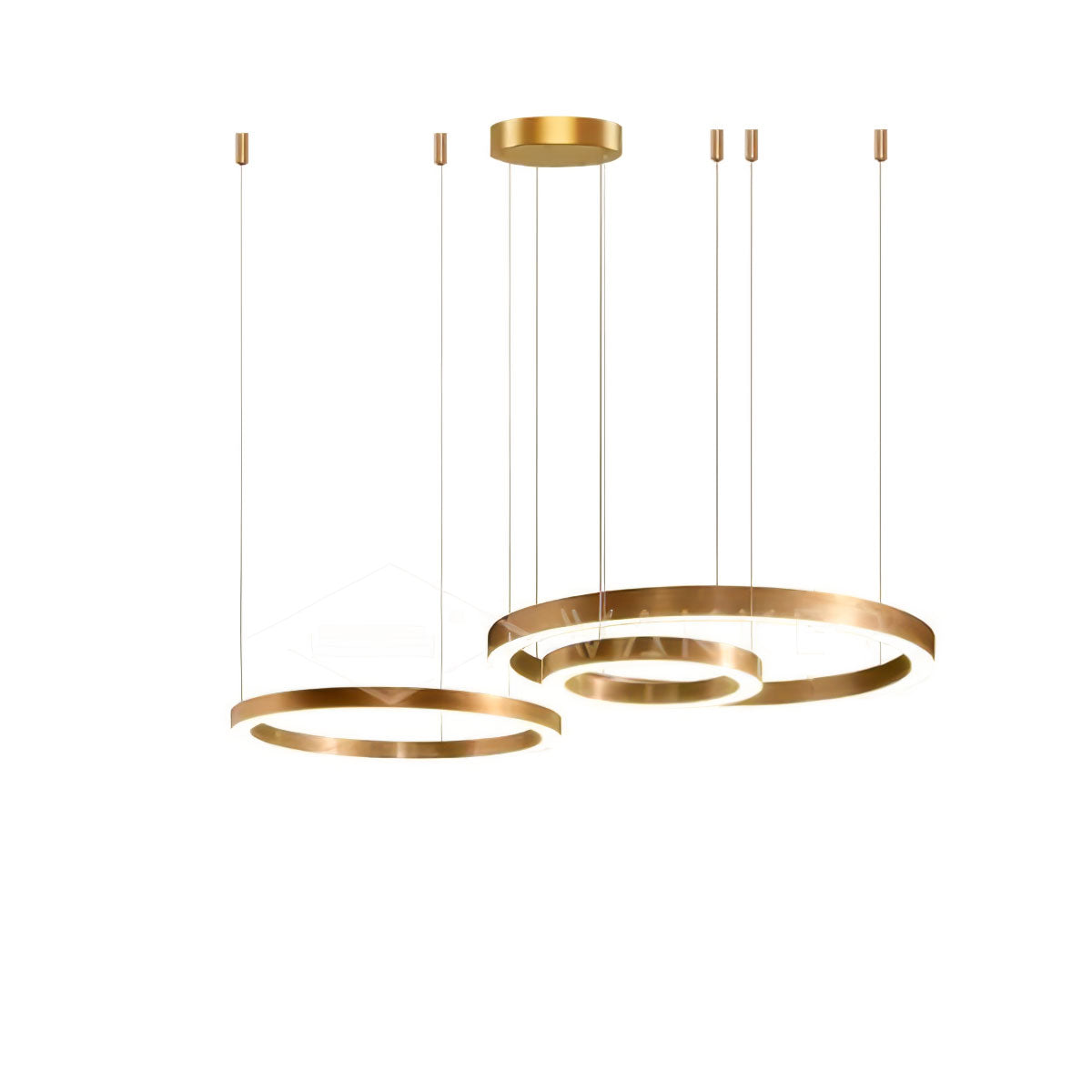 Dexlin lámpara colgante LED anillo dorado moderno 3-Anillo