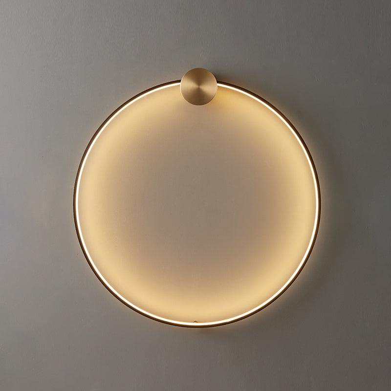 Oriaenne aplique de pared moderno minimalista anillado LED de latón metal
