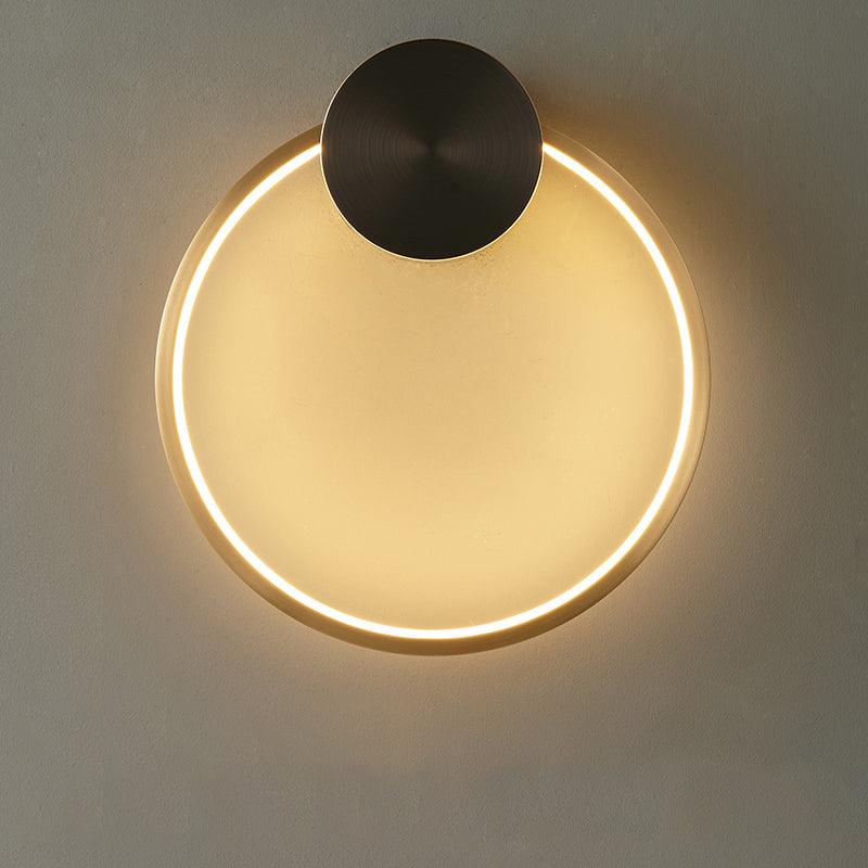Oriaenne aplique de pared moderno minimalista anillado LED de latón metal