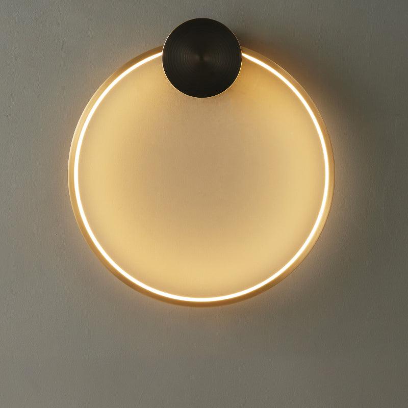 Oriaenne aplique de pared moderno minimalista anillado LED de latón metal