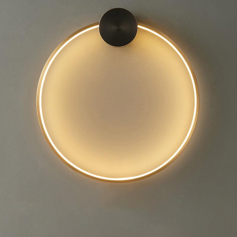 Oriaenne aplique de pared moderno minimalista anillado LED de latón metal