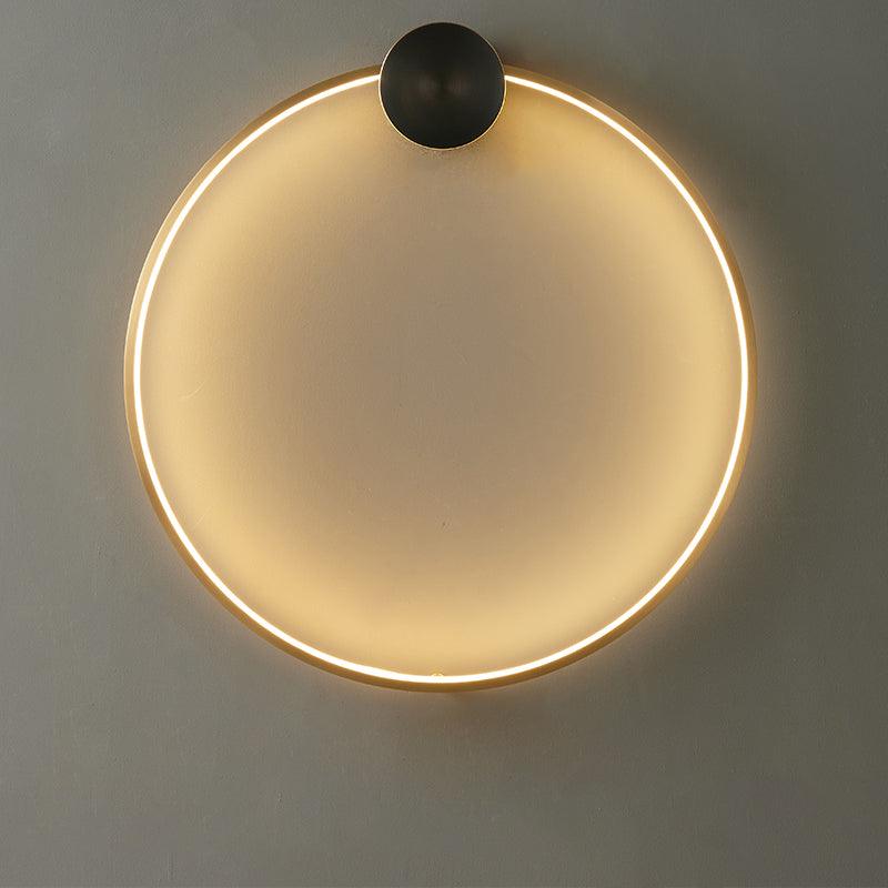 Oriaenne aplique de pared moderno minimalista anillado LED de latón metal