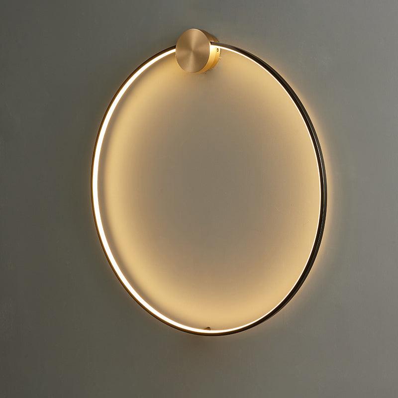 Oriaenne aplique de pared moderno minimalista anillado LED de latón metal