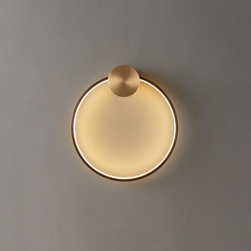 Oriaenne aplique de pared moderno minimalista anillado LED de latón metal