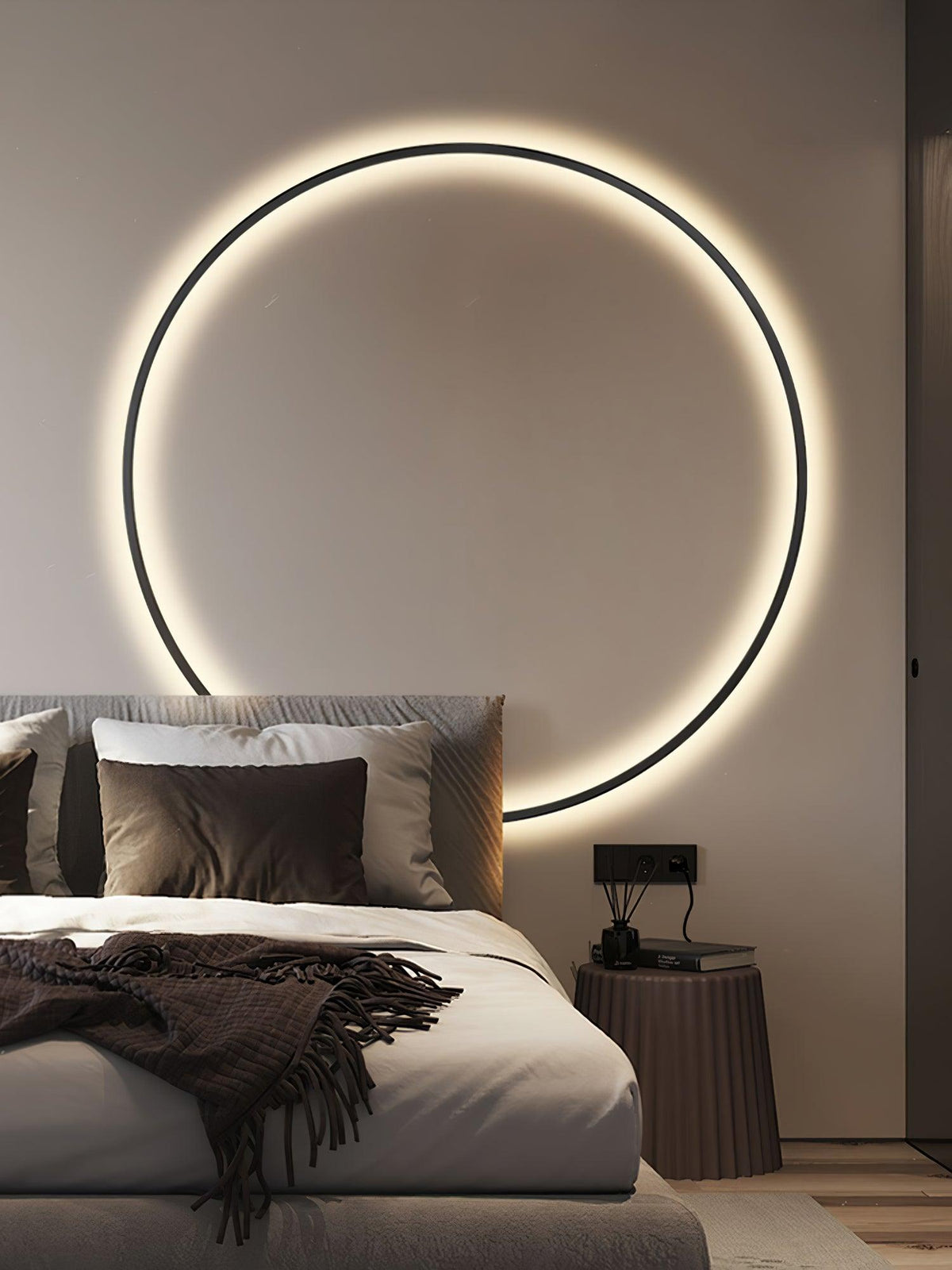 Oriaenne aplique de pared moderno minimalista anillado LED de latón metal