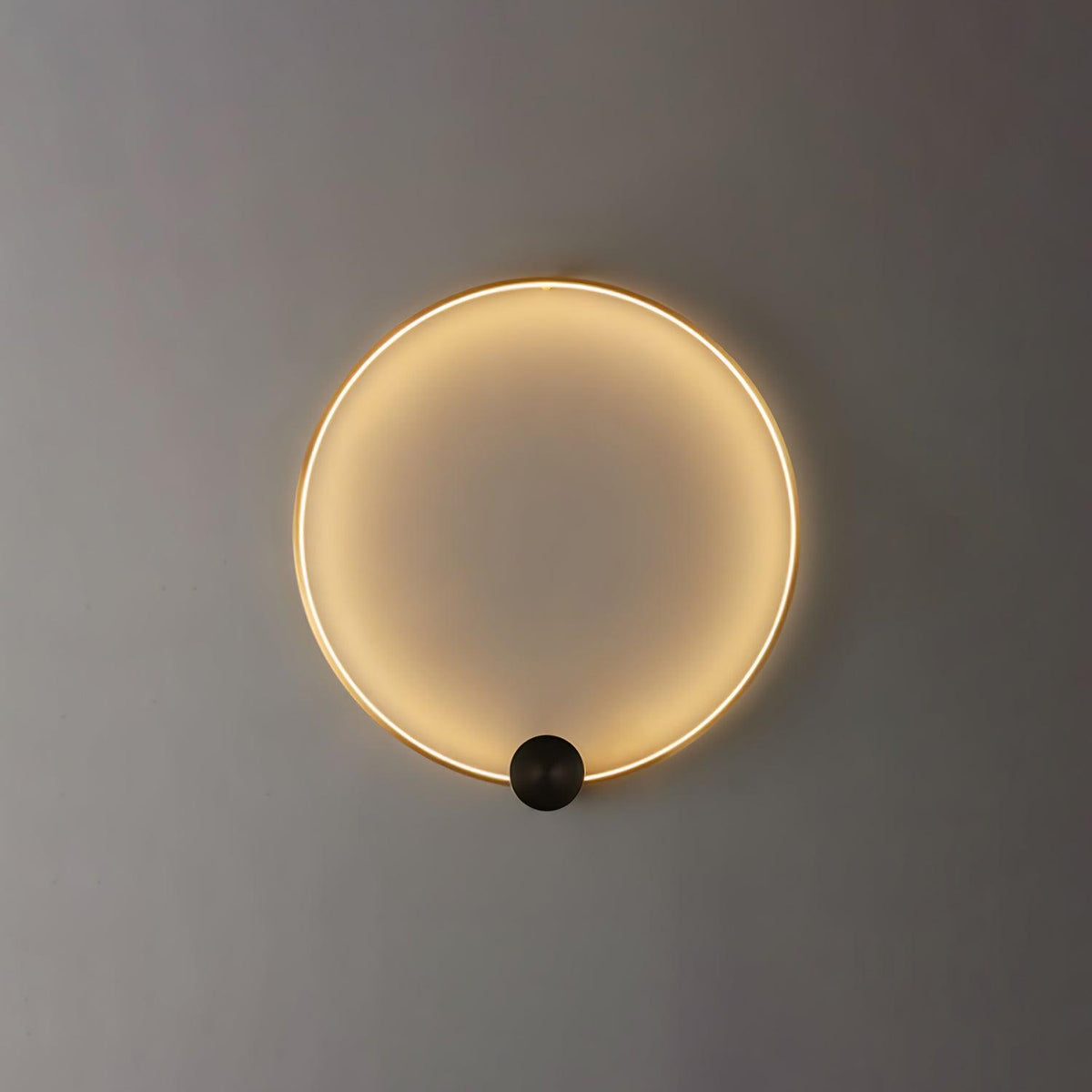 Oriaenne aplique de pared moderno minimalista anillado LED de latón metal